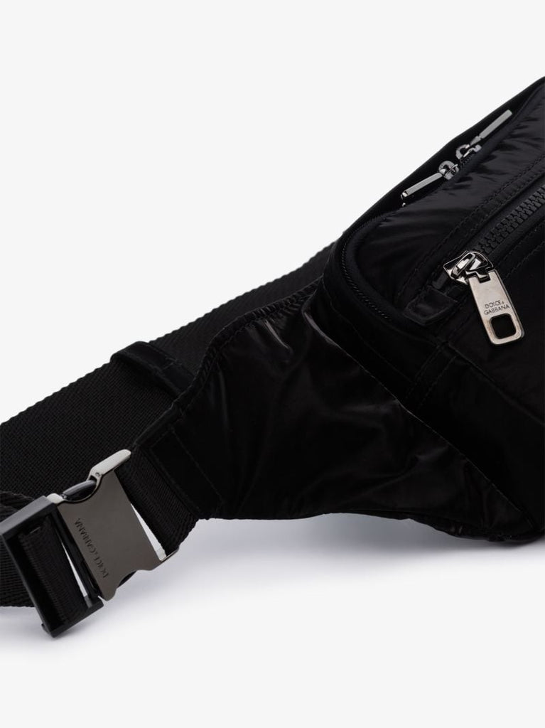 Black Samboil Wax Canvas Cross Body Bag