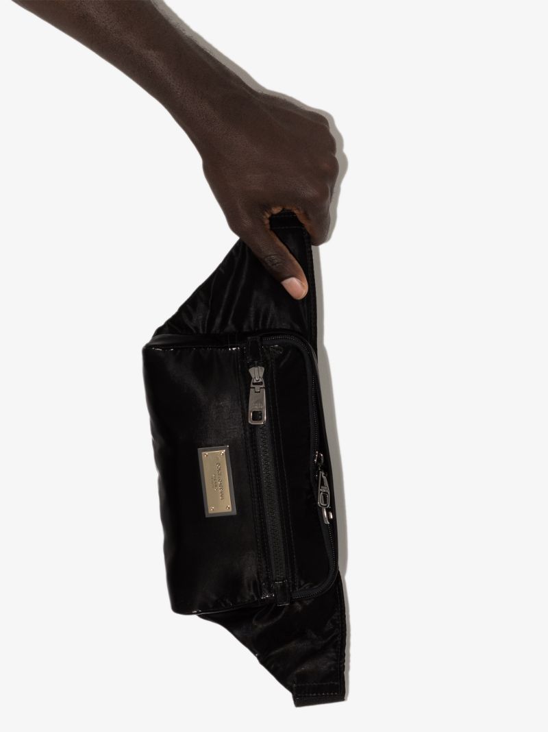 Black Samboil Wax Canvas Cross Body Bag