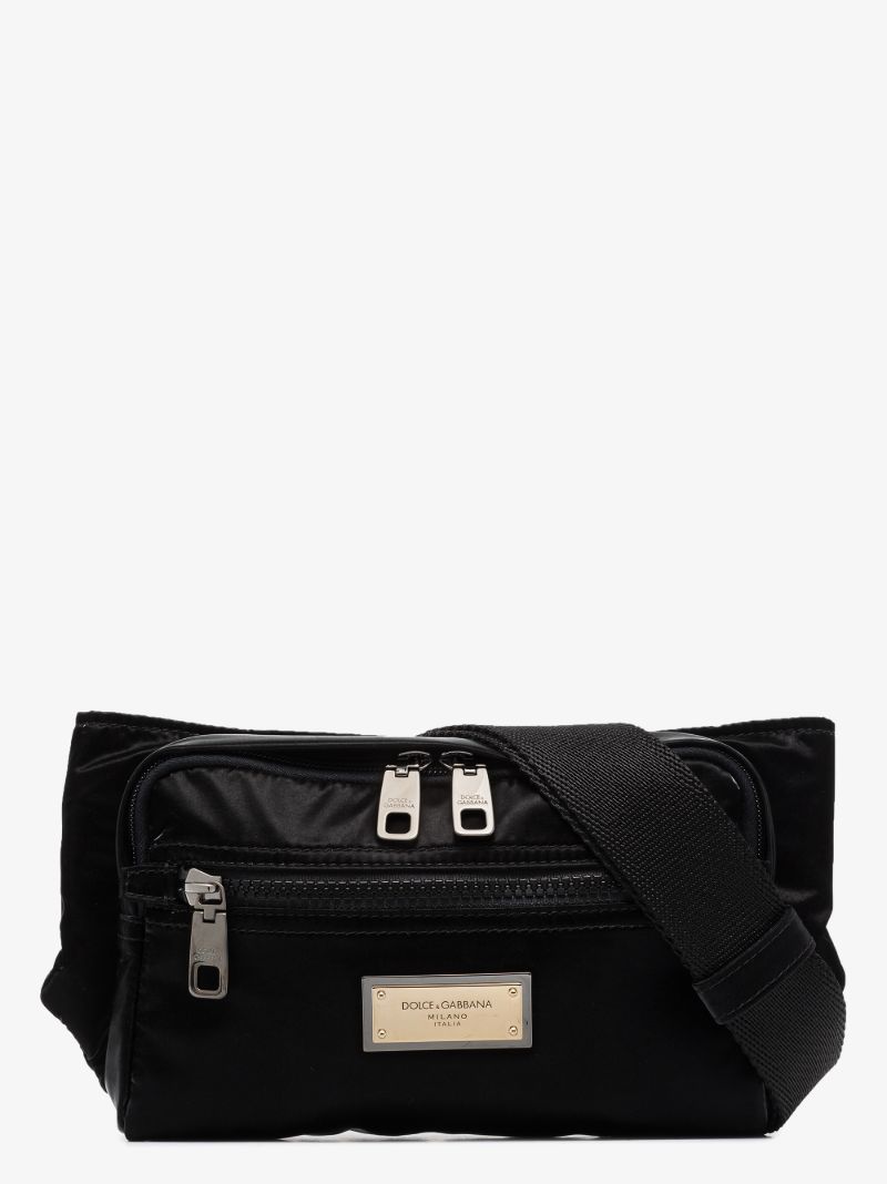 Black Samboil Wax Canvas Cross Body Bag