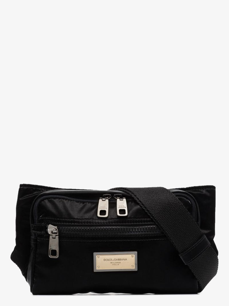 Black Samboil Wax Canvas Cross Body Bag