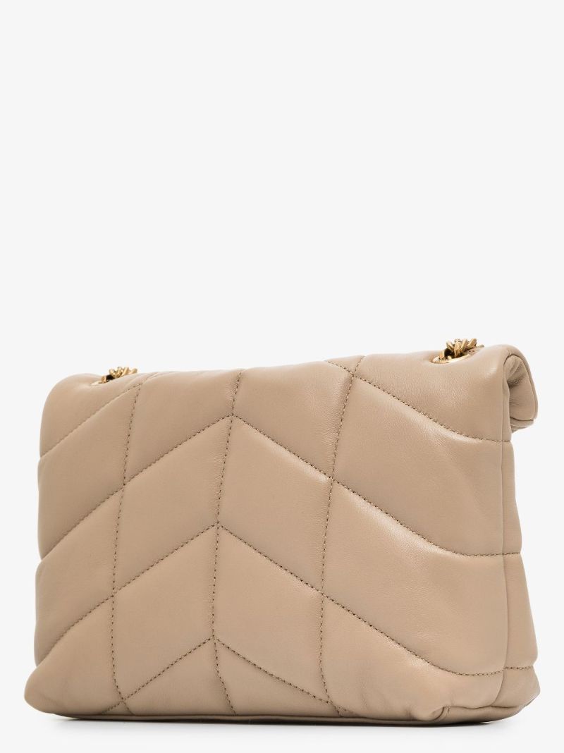 Neutral Loulou Puffer Small Leather Shoulder Bag