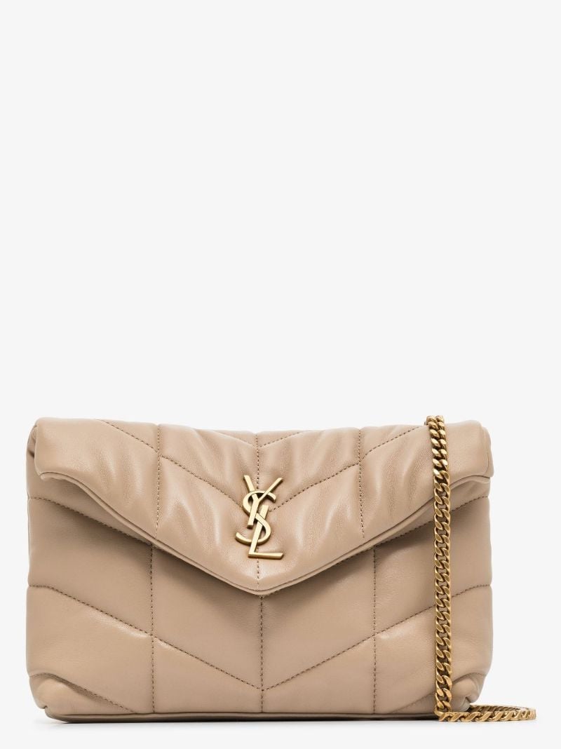 Neutral Loulou Puffer Small Leather Shoulder Bag