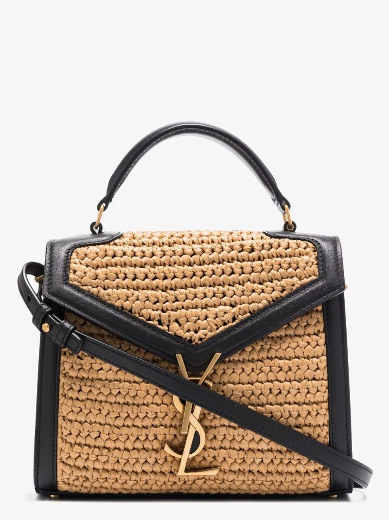Neutral Cassandra Raffia Shoulder Bag