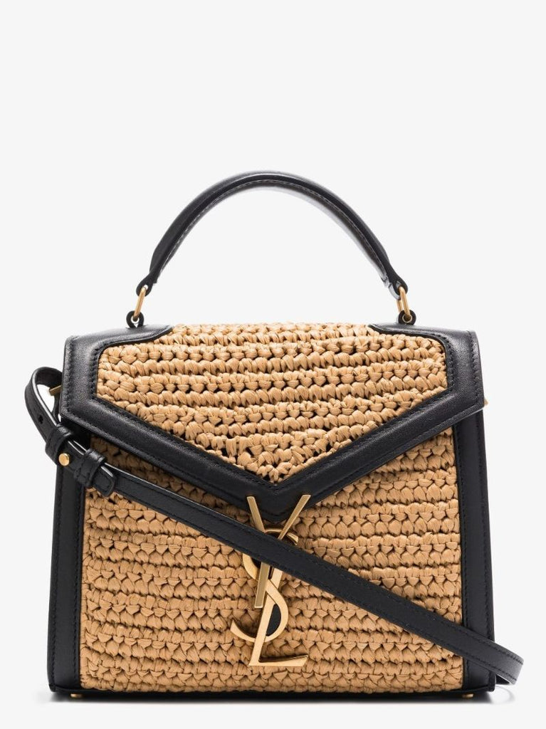 Neutral Cassandra Raffia Shoulder Bag