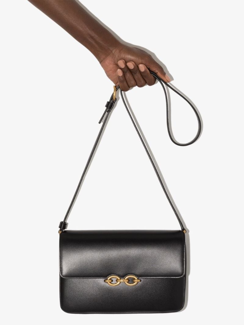 Black Le Maillon Leather Cross Body Bag