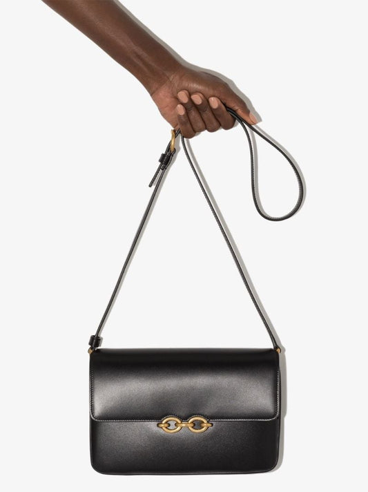 Black Le Maillon Leather Cross Body Bag