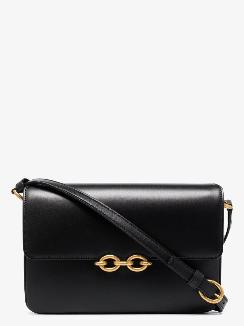 Black Le Maillon Leather Cross Body Bag