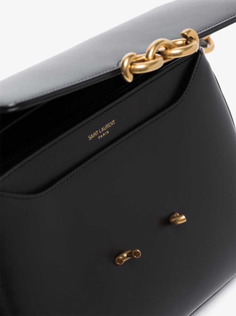 Black Le Maillon Leather Cross Body Bag