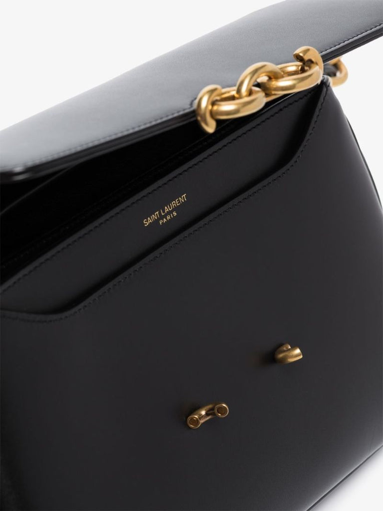 Black Le Maillon Leather Cross Body Bag
