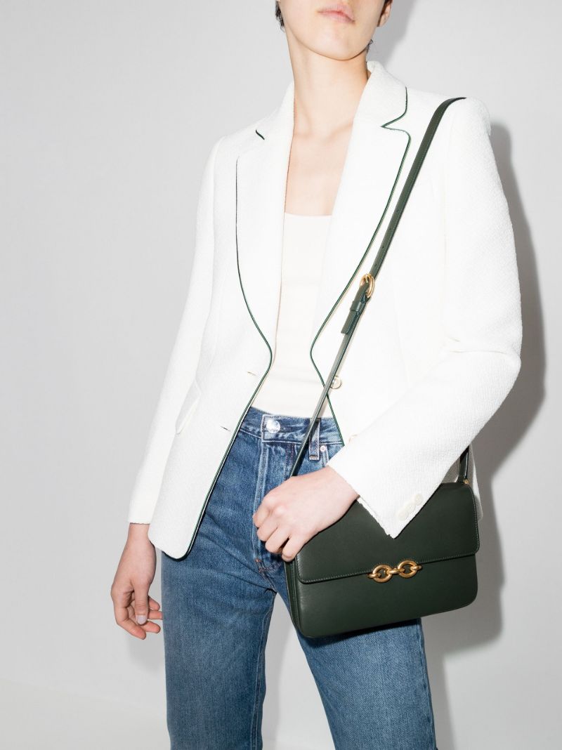 Green Le Maillon Leather Cross Body Bag