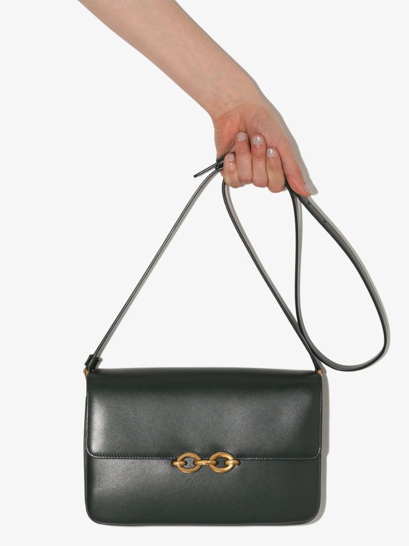 Green Le Maillon Leather Cross Body Bag