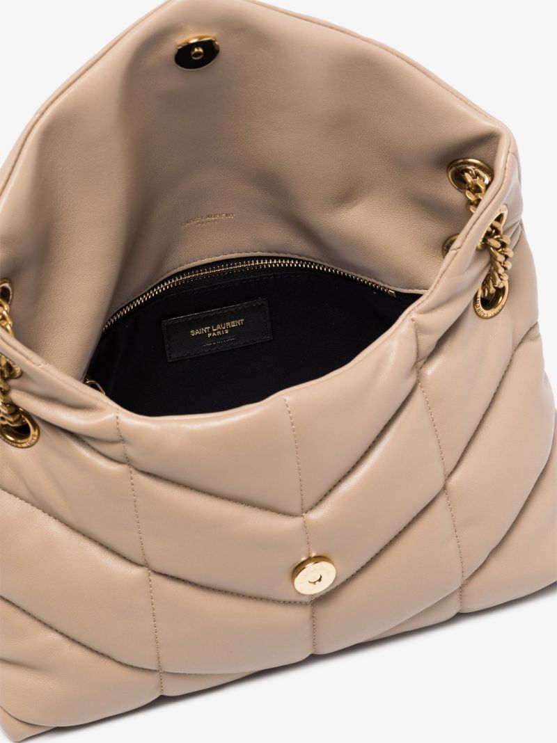 Neutral Puffer Small Leather Shoulder Bag