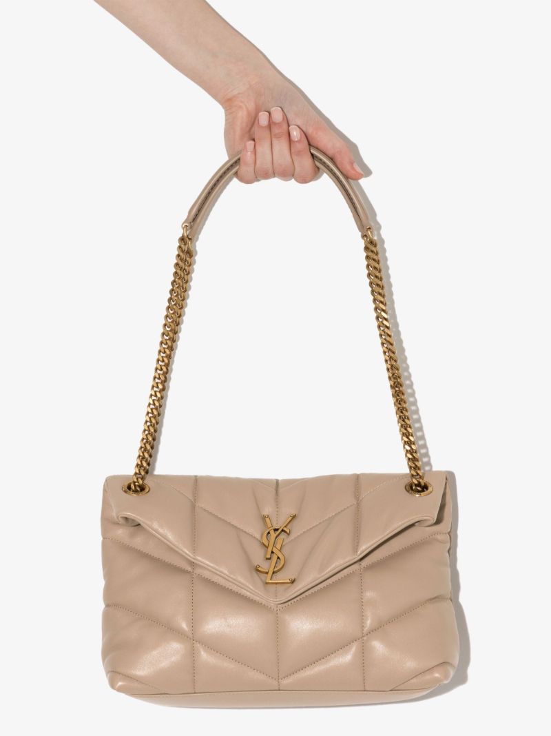 Neutral Puffer Small Leather Shoulder Bag