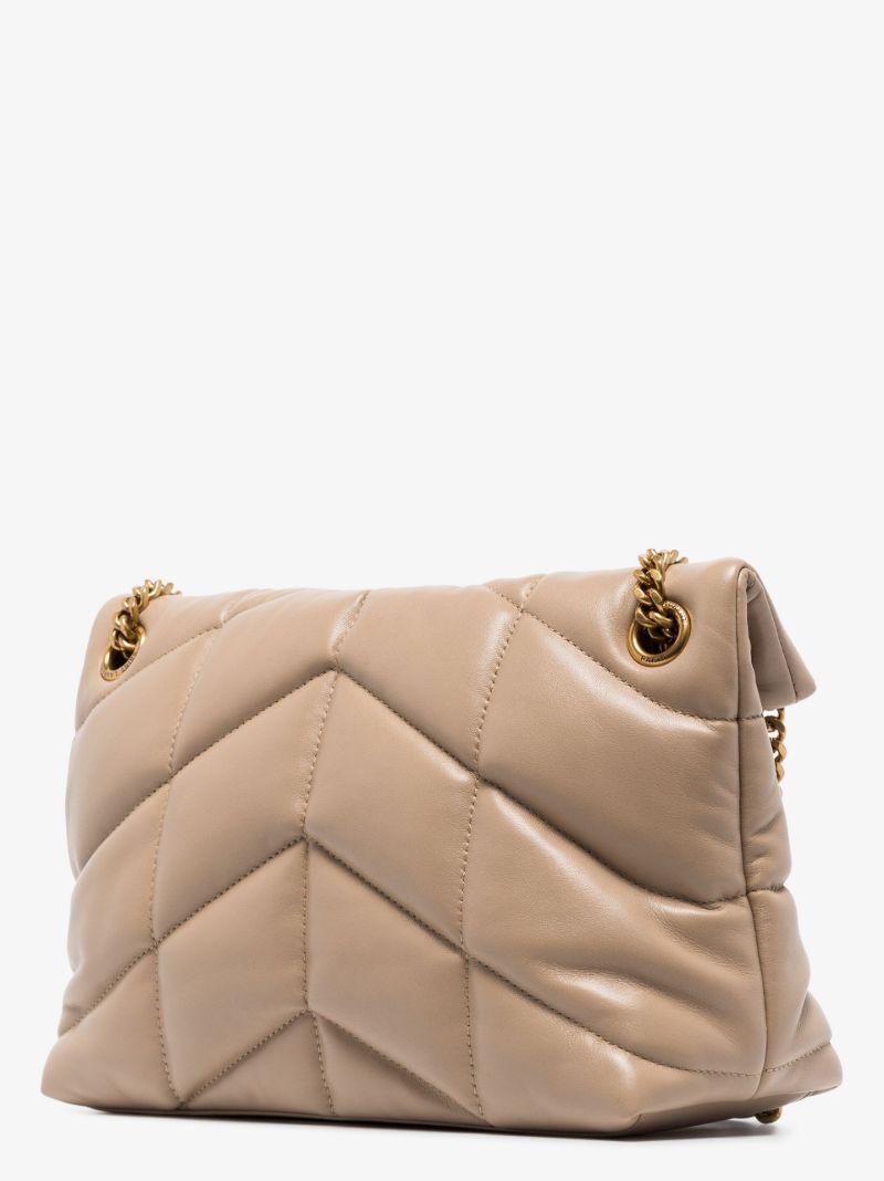Neutral Puffer Small Leather Shoulder Bag