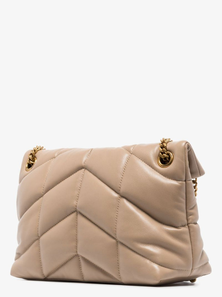 Neutral Puffer Small Leather Shoulder Bag