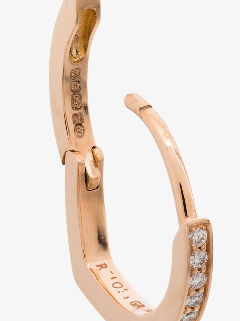 18k Rose Gold Antifer Diamond Earring