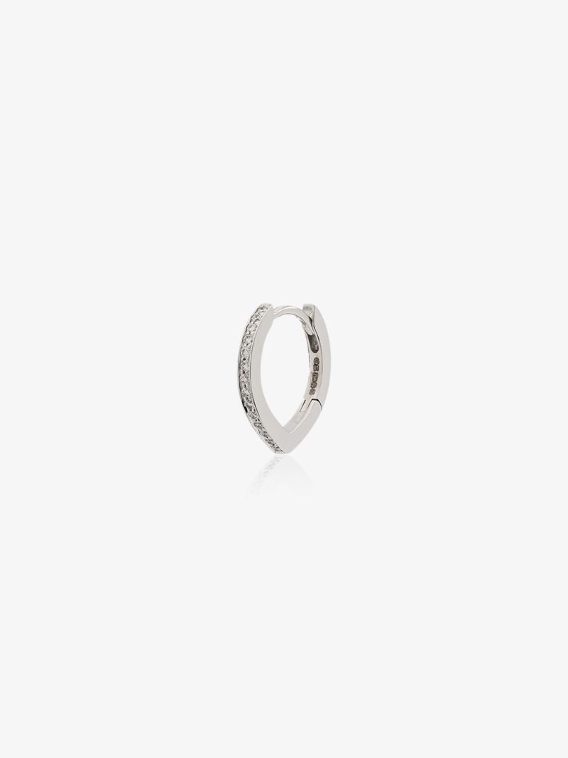 18k White Gold Antifer Diamond Earring