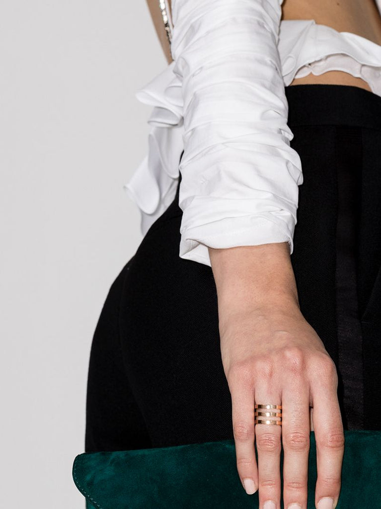 18k Rose Gold Berbere Triple Row Ring