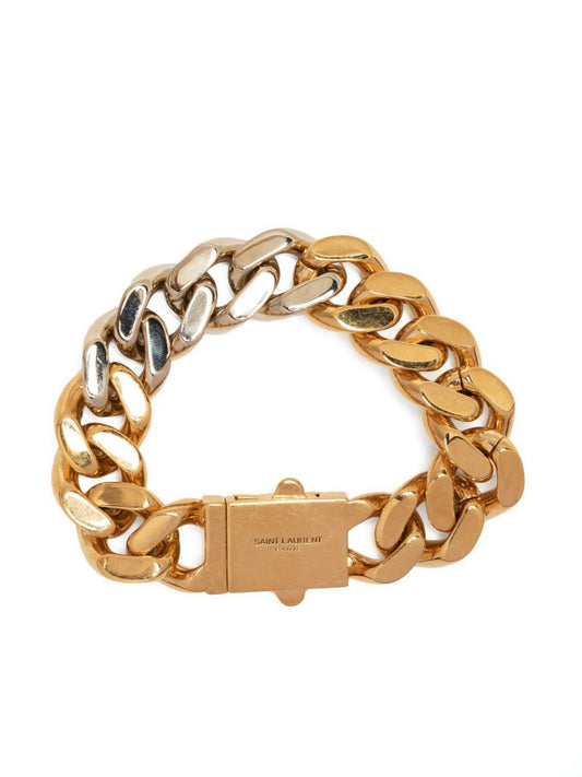 Silver and Gold-tone Chain Bracelet