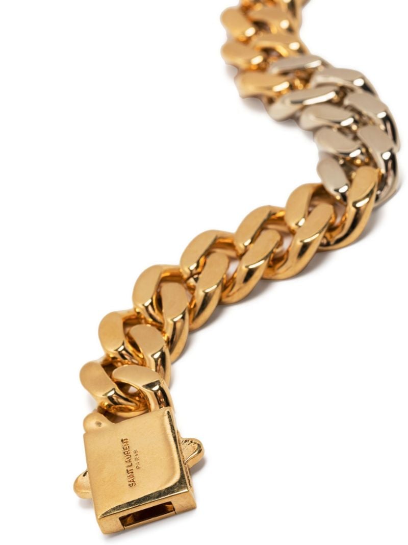 Silver and Gold-tone Chain Bracelet