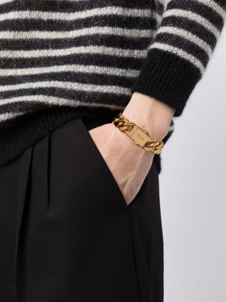 Silver and Gold-tone Chain Bracelet
