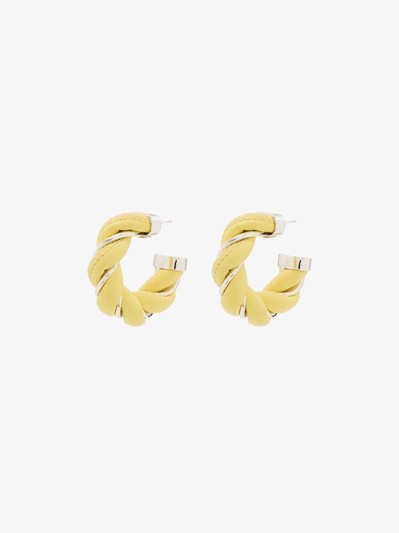 Yellow Twist Sterling Silver Earrings