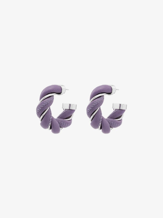 Purple Twist Sterling Silver Earrings