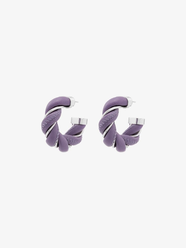 Purple Twist Sterling Silver Earrings
