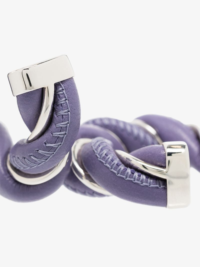 Purple Twist Sterling Silver Earrings