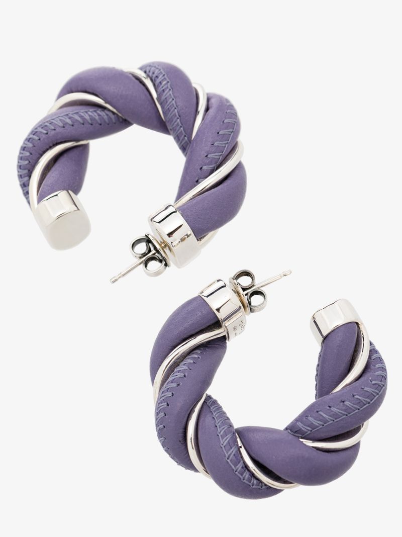 Purple Twist Sterling Silver Earrings