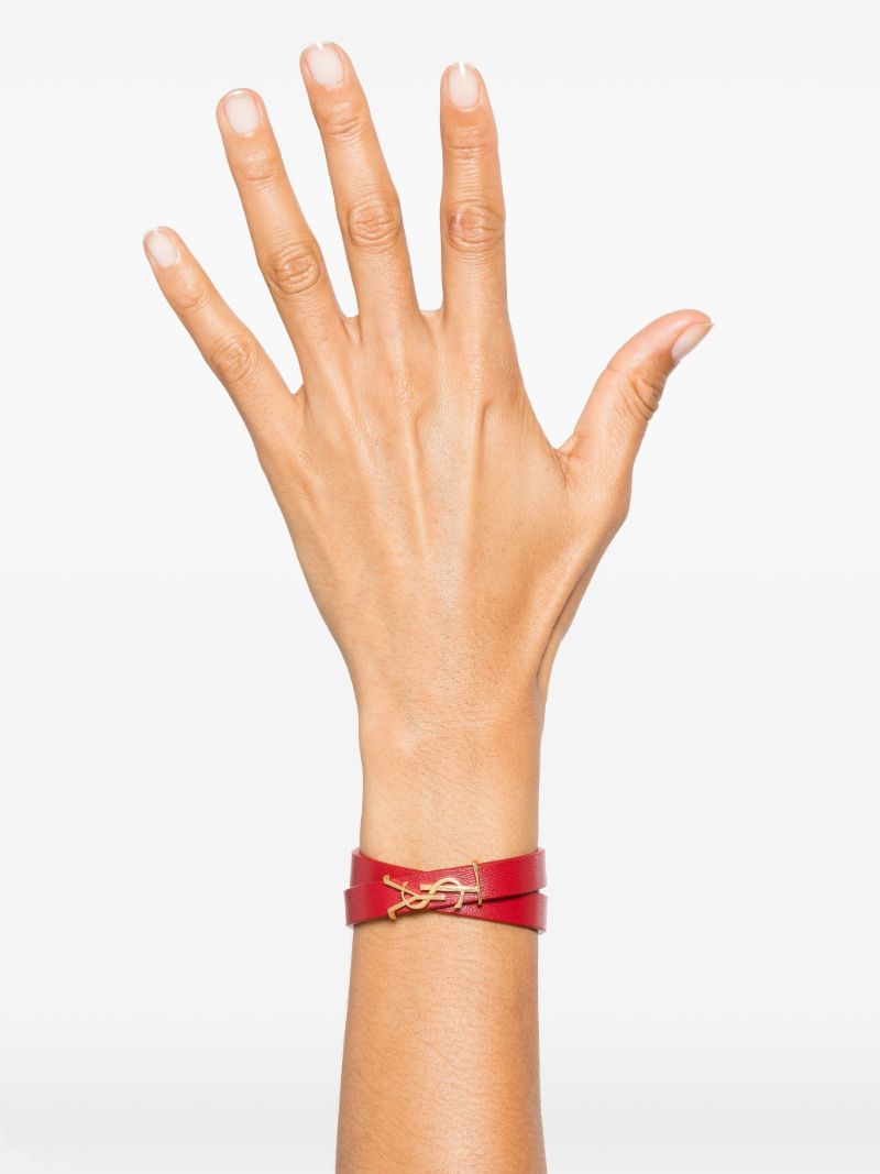 Red Opyum Wrap Leather Bracelet