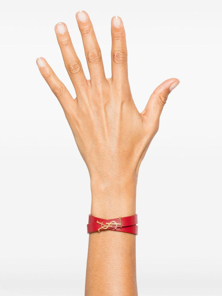 Red Opyum Wrap Leather Bracelet