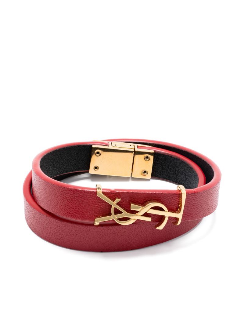 Red Opyum Wrap Leather Bracelet