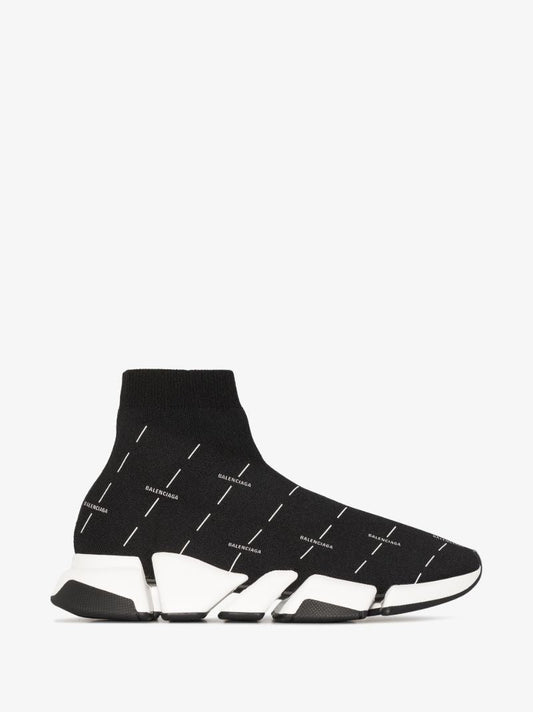 Black Speed 2.0 Logo Print Sneakers