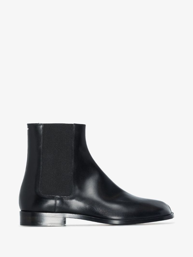 Black Tabi Leather Chelsea Boots