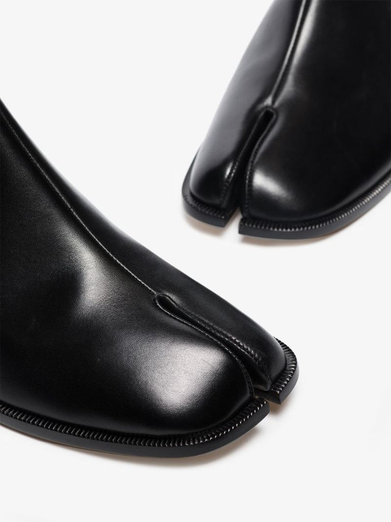 Black Tabi Leather Chelsea Boots
