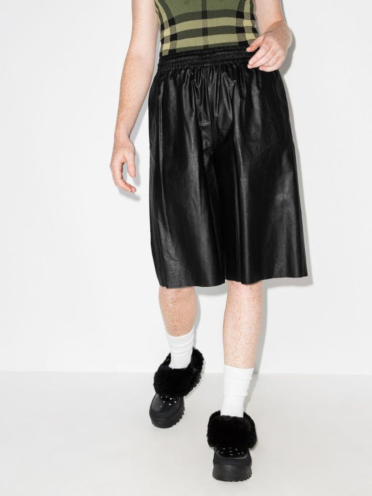 High Waist Faux Leather Shorts