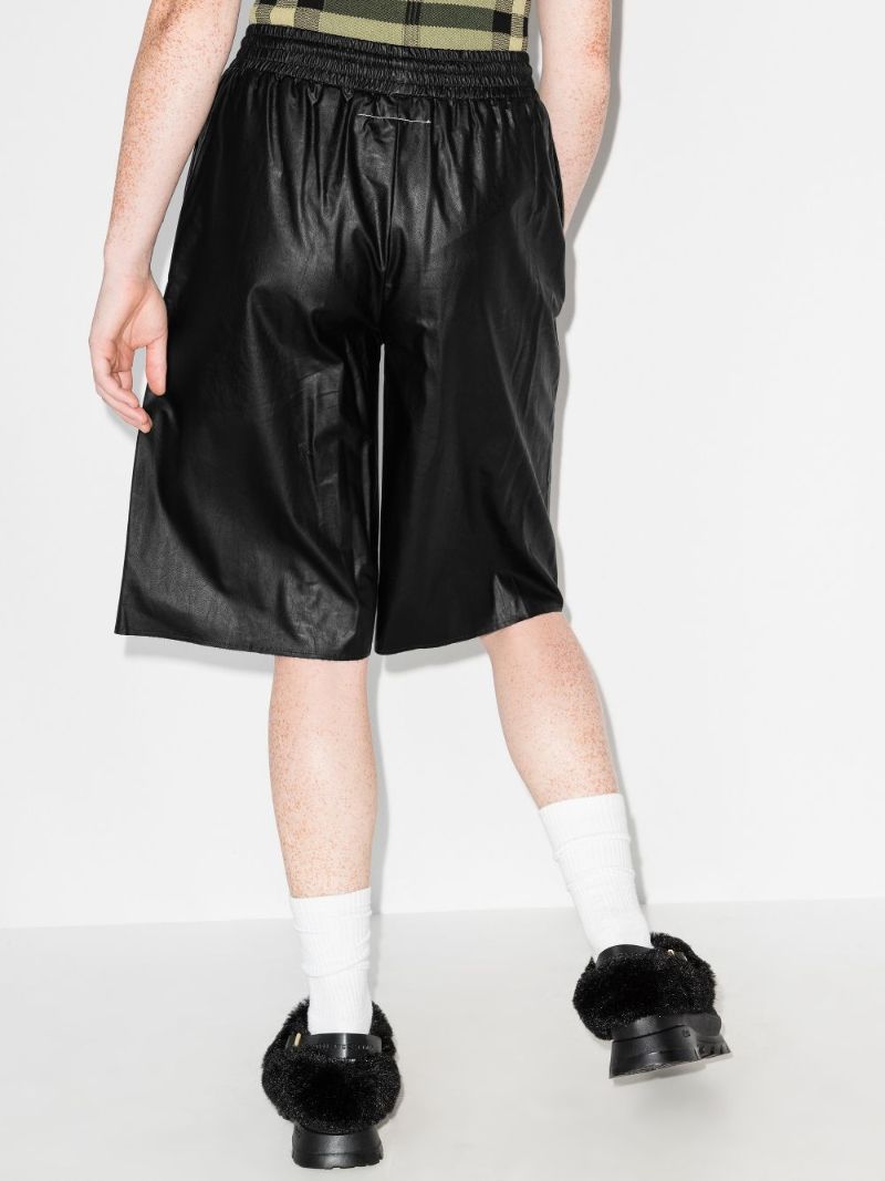 High Waist Faux Leather Shorts