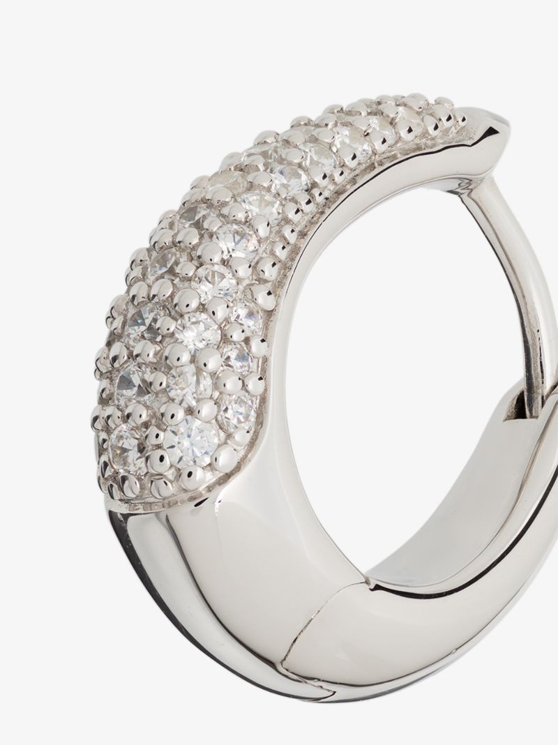 Sterling Silver Liz Crystal Hoop Earrings