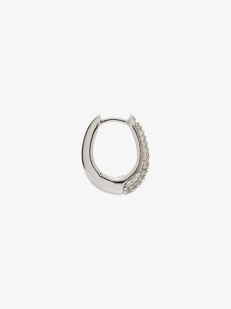Sterling Silver Liz Crystal Hoop Earrings