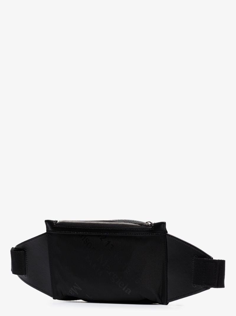 Black Four-stitches Small Leather Cross Body Bag