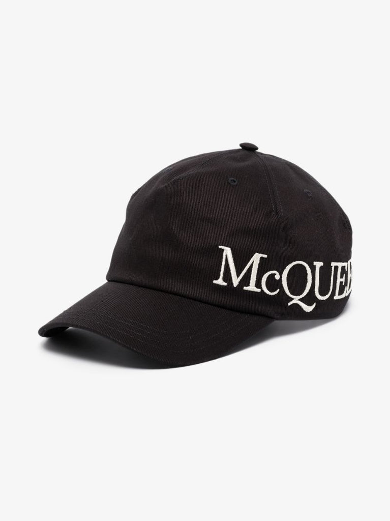 Black Oversized Logo Baseball Cap