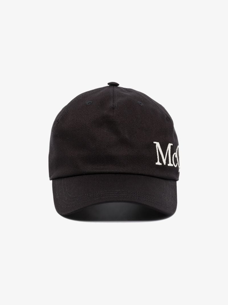 Black Oversized Logo Baseball Cap