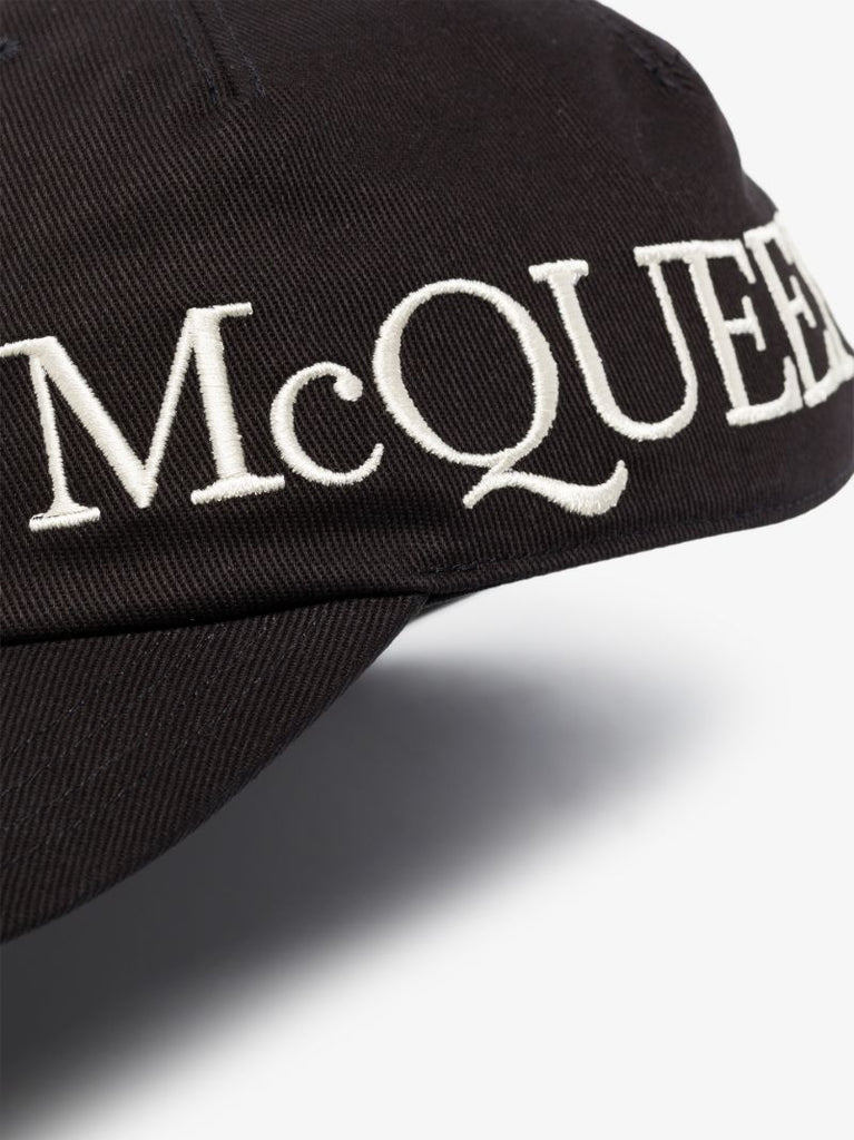 Black Oversized Logo Baseball Cap