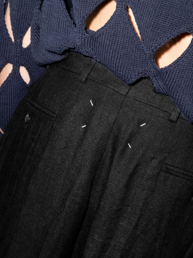 Herringbone Linen Trousers