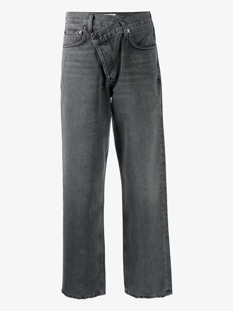 Criss Cross Straight Leg Jeans