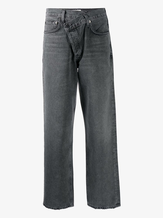Criss Cross Straight Leg Jeans