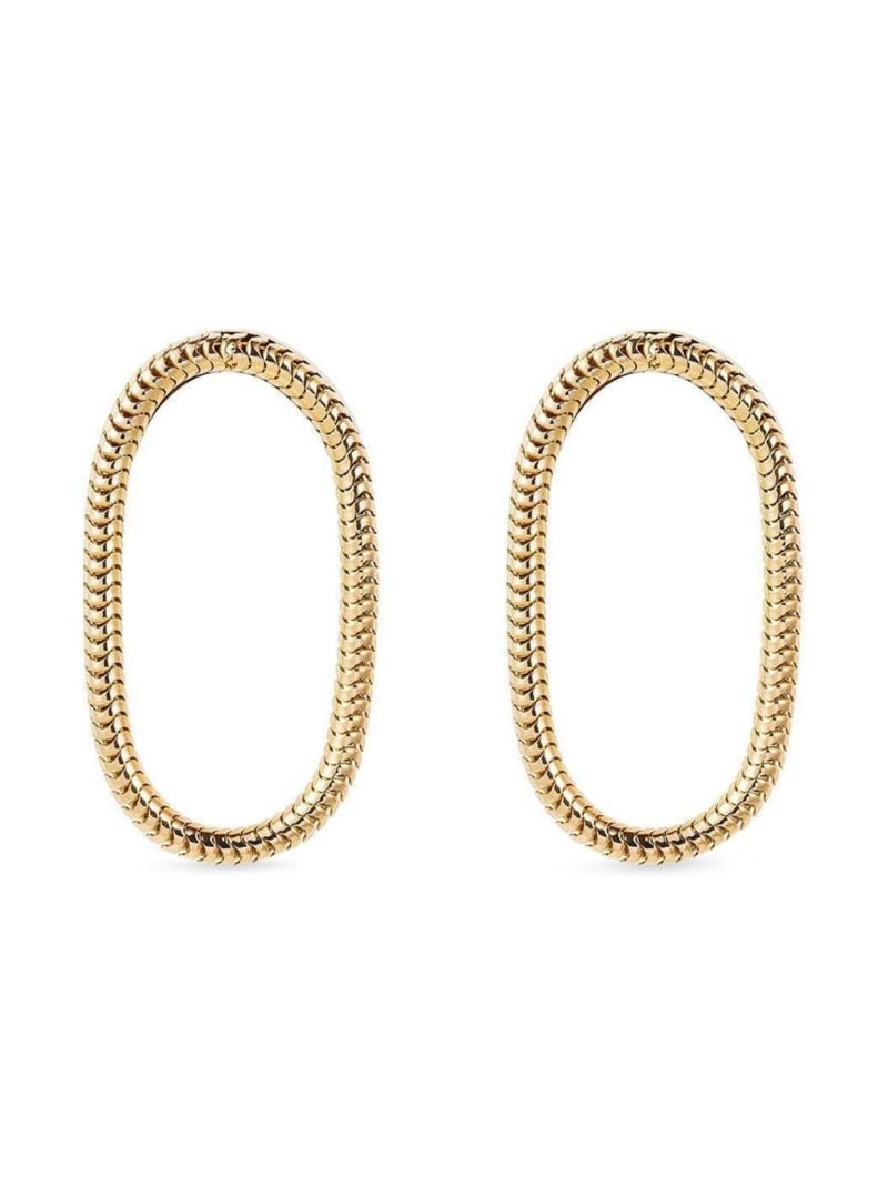 18k Yellow Gold Single Chain Small Drop Earrings