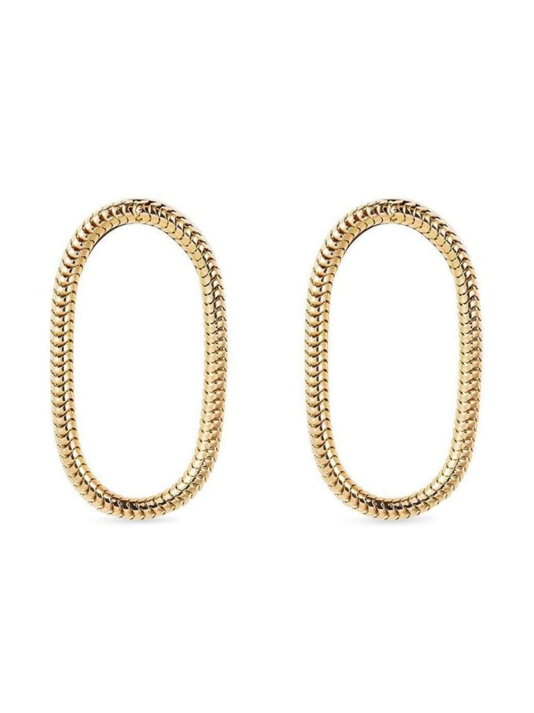 18k Yellow Gold Single Chain Small Drop Earrings
