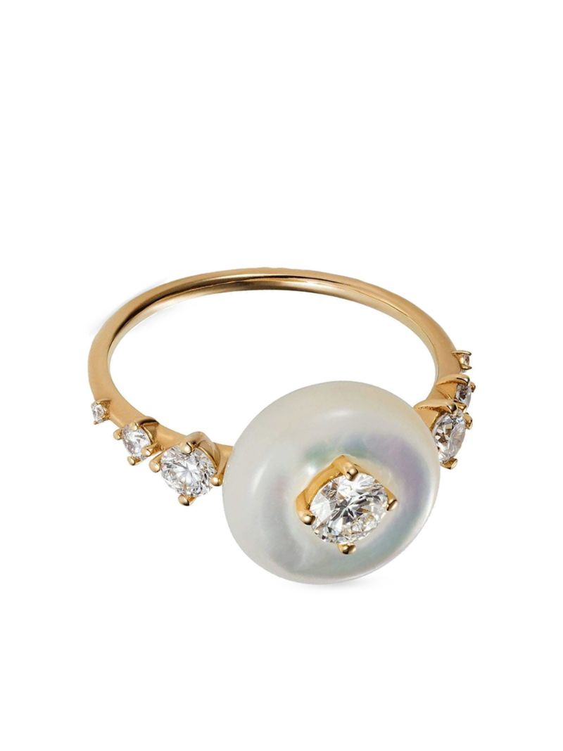 18k Yellow Gold Surround Orbit Diamond Ring